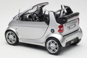 Smart Fortwo W450 Brabus Cabrio Prateado Edição Concessionário Kyosho 1:18 0017769V001C05Q00 Metal - imagem 7 de 8