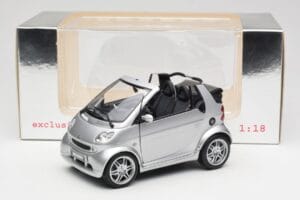 Smart Fortwo W450 Brabus Cabrio Prateado Edição Concessionário Kyosho 1:18 0017769V001C05Q00 Metal - imagem 8 de 8