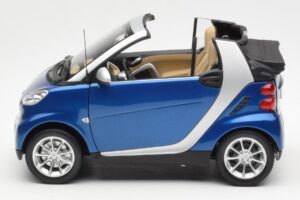 Smart Fortwo W451 Cabriolet Azul Prata Minichamps 1:18 Q0022565V001C80Q00 Metal - imagem 4 de 8