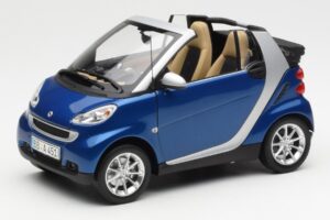 Smart Fortwo W451 Cabriolet Azul Prata Minichamps 1:18 Q0022565V001C80Q00 Metal