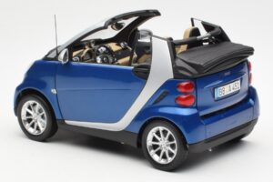 Smart Fortwo W451 Cabriolet Azul Prata Minichamps 1:18 Q0022565V001C80Q00 Metal - imagem 7 de 8