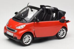 Smart Fortwo W451 Cabrio Vermelho Preto Minichamps 1:18 150036333 Metal - imagem 2 de 8