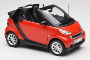 Smart Fortwo W451 Cabrio Vermelho Preto Minichamps 1:18 150036333 Metal - imagem 6 de 8