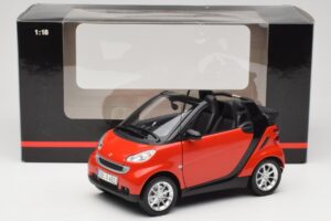 Smart Fortwo W451 Cabrio Vermelho Preto Minichamps 1:18 150036333 Metal - imagem 8 de 8