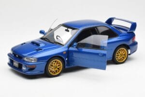 Subaru Impreza 22B Upgraded Version Azul Com Jantes Douradas AUTOart 1:18 78602 Metal - imagem 2 de 8