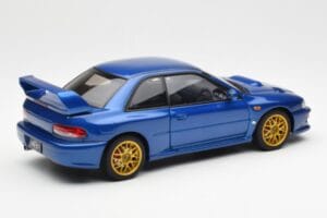 Subaru Impreza 22B Upgraded Version Azul Com Jantes Douradas AUTOart 1:18 78602 Metal - imagem 3 de 8