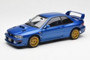 Subaru Impreza 22B Upgraded Version Azul Com Jantes Douradas AUTOart 1:18 78602 Metal
