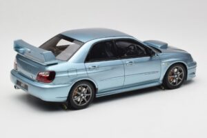 Subaru Impreza WRX STi WR1 GD P. Solberg Edition Ice Blue Metallic Otto 1:18 OT1114 Resina - imagem 2 de 6