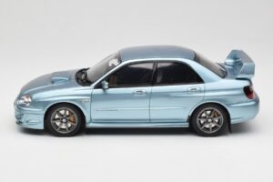 Subaru Impreza WRX STi WR1 GD P. Solberg Edition Ice Blue Metallic Otto 1:18 OT1114 Resina - imagem 3 de 6