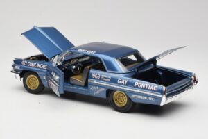 Pontiac Catalina Super Duty Super Stock #655 Azul 1962 Auto World 1:18 AW201/06 Metal - imagem 5 de 8