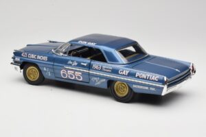 Pontiac Catalina Super Duty Super Stock #655 Azul 1962 Auto World 1:18 AW201/06 Metal - imagem 7 de 8