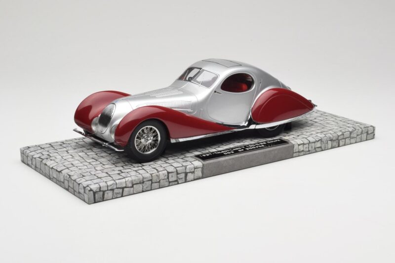 Talbot-Lago T150 C-SS Coupe Prata Vermelho Minichamps 1:18 107117121 Resina