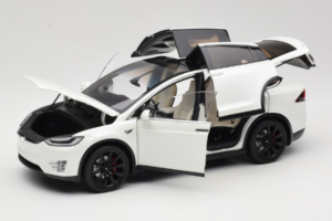 Tesla Model X Branco OEM 1:18 TESLA001 Metal - imagem 2 de 8