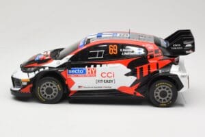Toyota GR Yaris Rally1 #69 Toyota Gazoo Racing WRT K. Rovanpera / J. Halttunen Rally Finland 2024 IXO 1:18 18RMC218 Metal - imagem 3 de 6