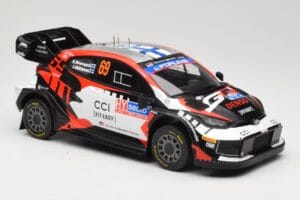Toyota GR Yaris Rally1 #69 Toyota Gazoo Racing WRT K. Rovanpera / J. Halttunen Rally Finland 2024 IXO 1:18 18RMC218 Metal - imagem 4 de 6