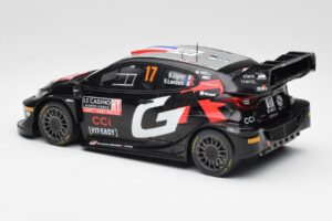 Toyota GR Yaris Rally1 #17 S. Ogier / V. Landais Rally Monte Carlo 2024 IXO 1:18 18RMC196 Metal - imagem 5 de 6
