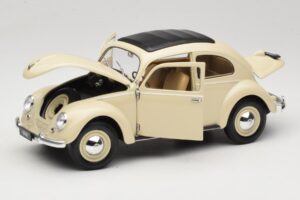 Volkswagen Beetle Type 1 Classic Branco Welly 1:18 18040W Metal - imagem 2 de 8