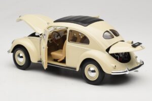 Volkswagen Beetle Type 1 Classic Branco Welly 1:18 18040W Metal - imagem 5 de 8