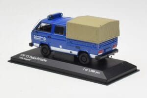 Volkswagen T3 Double Cab Flatbed THW Hannover Minichamps 1:43 400055290 Metal - imagem 3 de 4