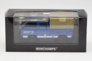Volkswagen T3 Double Cab Flatbed THW Hannover Minichamps 1:43 400055290 Metal - imagem 4 de 4