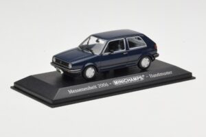 Volkswagen Golf Mk2 Azul Protótipo de Feira Minichamps 1:43 GOLFHANDMUSTER Metal - imagem 2 de 4