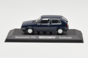 Volkswagen Golf Mk2 Azul Protótipo de Feira Minichamps 1:43 GOLFHANDMUSTER Metal