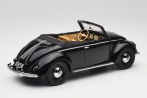 Volkswagen Beetle Type 1 Hebmuller Cabriolet Preto Minichamps 1:18 107054232 Metal - imagem 2 de 6