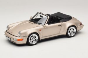 Porsche 911 964 Turbo Look Descapotável Zermatt Silver Norev 1:18 187140 Metal