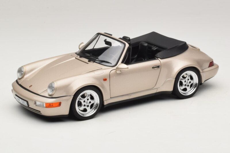Porsche 911 964 Turbo Look Descapotável Zermatt Silver Norev 1:18 187140 Metal