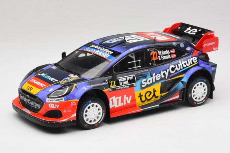 Ford Puma Rally1 #22 M. Sesks / R. Francis Rally Sweden 2025 IXO 1:18 18RMC240 Metal
