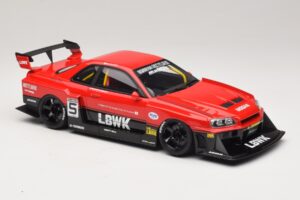 Nissan Skyline ER34 LB Super Silhouette Active Red GT Spirit 1:18 GT570 Resina - imagem 4 de 6