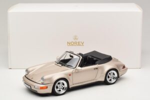 Porsche 911 964 Turbo Look Descapotável Zermatt Silver Norev 1:18 187140 Metal - imagem 8 de 8