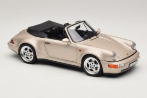 Porsche 911 964 Turbo Look Descapotável Zermatt Silver Norev 1:18 187140 Metal - imagem 6 de 8