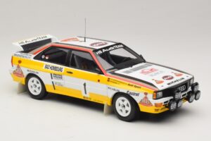 Audi Quattro #1 W. Rohrl / C. Geistdorfer Rally Monte Carlo Winner 1984 Minichamps 1:18 A5-5894 Metal - imagem 4 de 6