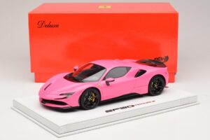 Ferrari SF90 Pack Fiorano Brilhante Qatar Pink BBR 1:18 RACELINE137 Resina - imagem 7 de 7