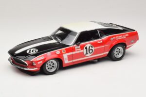 Ford Mustang Boss 302 #16 Bud Moore Engineering G. Follmer Trans-Am 1969 OEM 1:18 FORD006 Metal