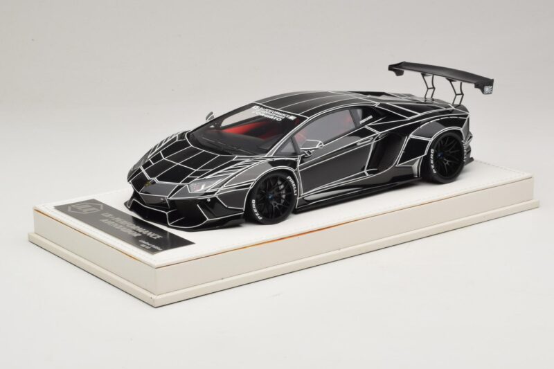 Lamborghini Aventador Liberty Walk TRON Preto Brilhante JUC 1:18 J32-14 Resina