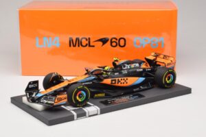McLaren MCL60 #4 L. Norris 2nd Place Hungarian GP 2023 Minichamps 1:18 537233004 Resina - imagem 7 de 7