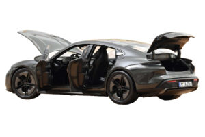 Porsche Taycan Turbo S Slate Grey Neo Norev 1:18 187654 Metal - imagem 2 de 5