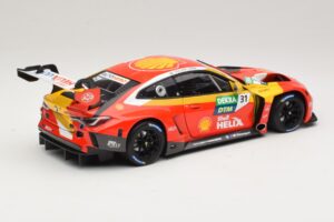 BMW M4 GT3 #31 Schubert Motorsport S. van der Linde Winner DTM Lausitzring 2022 Minichamps 1:18 113222031 Metal - imagem 3 de 8