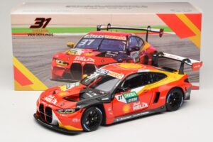 BMW M4 GT3 #31 Schubert Motorsport S. van der Linde Winner DTM Lausitzring 2022 Minichamps 1:18 113222031 Metal - imagem 8 de 8