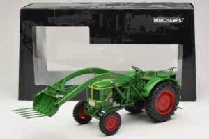 Deutz F2L 514 Trator Carregadora Frontal Verde Minichamps 1:18 109144071 Metal - imagem 6 de 6