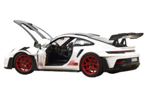 Porsche 911 992 GT3 RS Weissach Package Branco Pyro Red Norev 1:18 187373 Metal - imagem 2 de 3