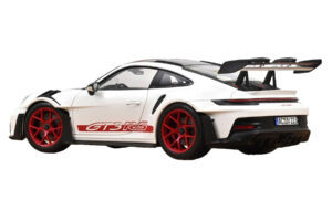 Porsche 911 992 GT3 RS Weissach Package Branco Pyro Red Norev 1:18 187373 Metal - imagem 3 de 3