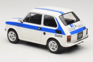 Fiat 126 Castrol Livery Branco Azul MCG 1:18 MCG18666 Metal - imagem 5 de 6