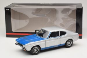 Ford Capri RS2600 Mk1 Silver Blue Minichamps 1:18 150089072 Metal - imagem 6 de 6