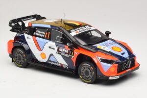Hyundai i20 N Rally1 #1 T. Neuville / M. Wydaeghe Safari Rally Kenya 2025 IXO 1:18 18RMC247B Metal - imagem 4 de 6