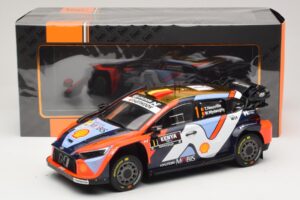 Hyundai i20 N Rally1 #1 T. Neuville / M. Wydaeghe Safari Rally Kenya 2025 IXO 1:18 18RMC247B Metal - imagem 6 de 6