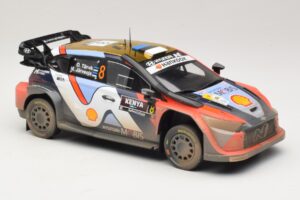 Hyundai i20 N Rally1 #8 O. Tanak / M. Jarveoja Safari Rally Kenya 2025 IXO 1:18 18RMC247A Metal - imagem 4 de 6
