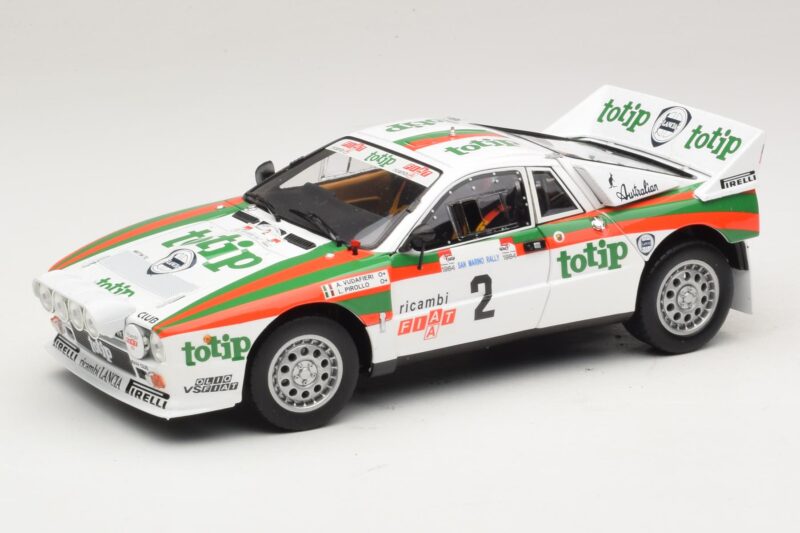 Lancia 037 #2 A. Bettega / M. Perissinot Rally San Marino 1984 Kyosho 1:18 08306F Metal